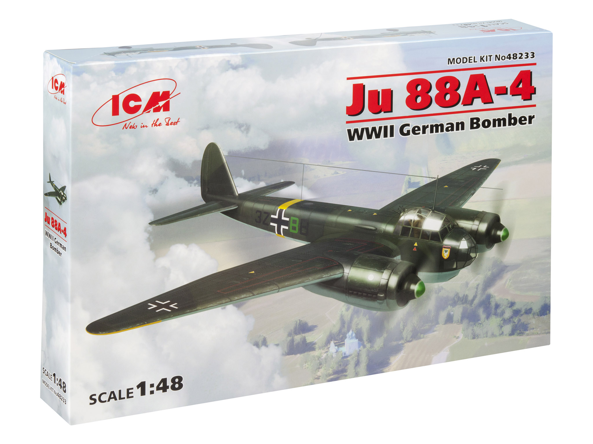 

Сборная модель ICM 1/48 Германский бомбардировщик Ju 88A-4 48233