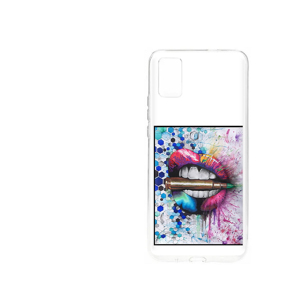 Чехол MyPads Tocco для ZTE Blade A31 (2021) разноцветные губы с пулей (PT226942.465.571)
