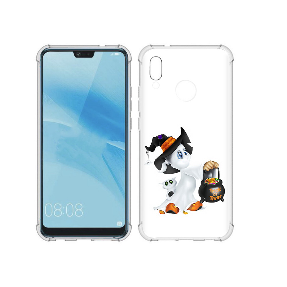 

Чехол MyPads Tocco для Huawei P20 Lite Маленький призрак (PT130405.51.113), Прозрачный, Tocco