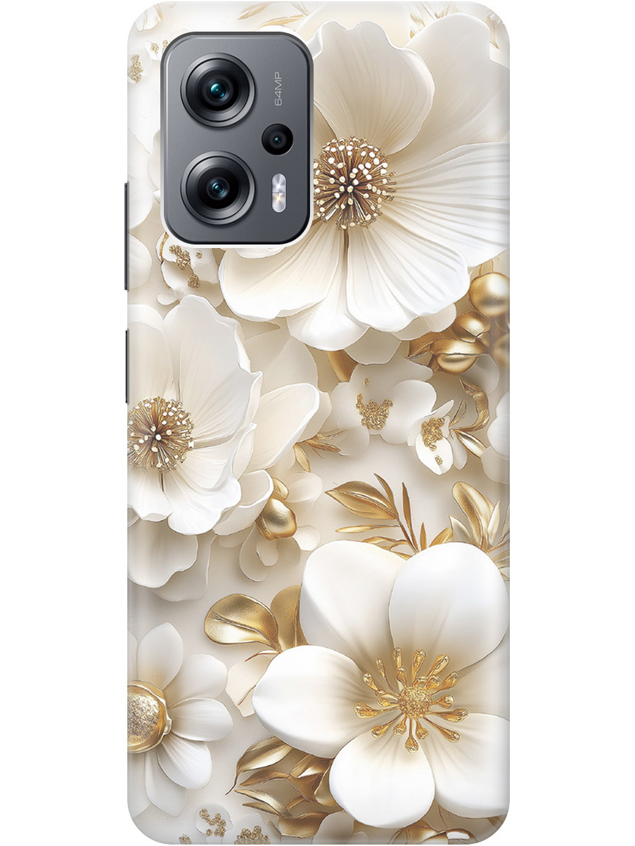 

Силиконовый чехол на Poco X4 GT / Xiaomi Redmi Note 11T Pro / 11T Pro+ с принтом 826914, Прозрачный;белый;золотистый, 740187724