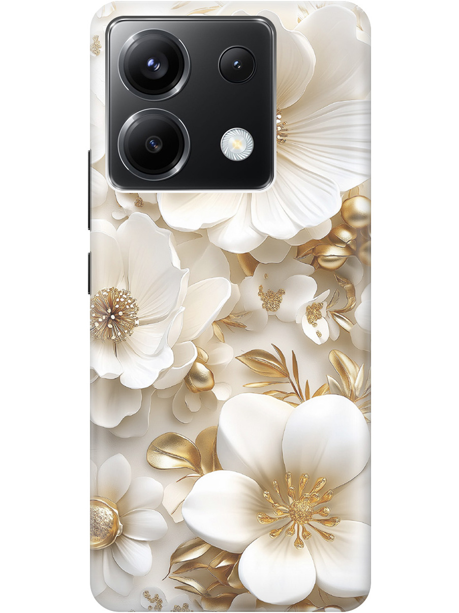

Силиконовый чехол на Xiaomi Redmi Note 13 Pro 5G / Poco X6 5G с принтом 826918, Прозрачный;белый;золотистый, 779827924