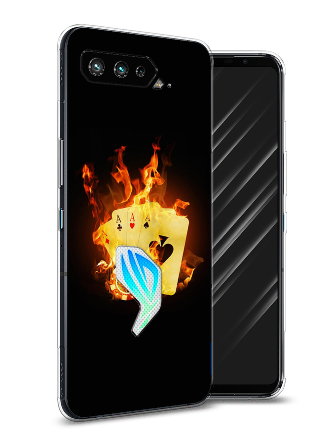 

Чехол Awog на Asus ROG Phone 5S "Горящие карты", Черный;оранжевый, 44550-9