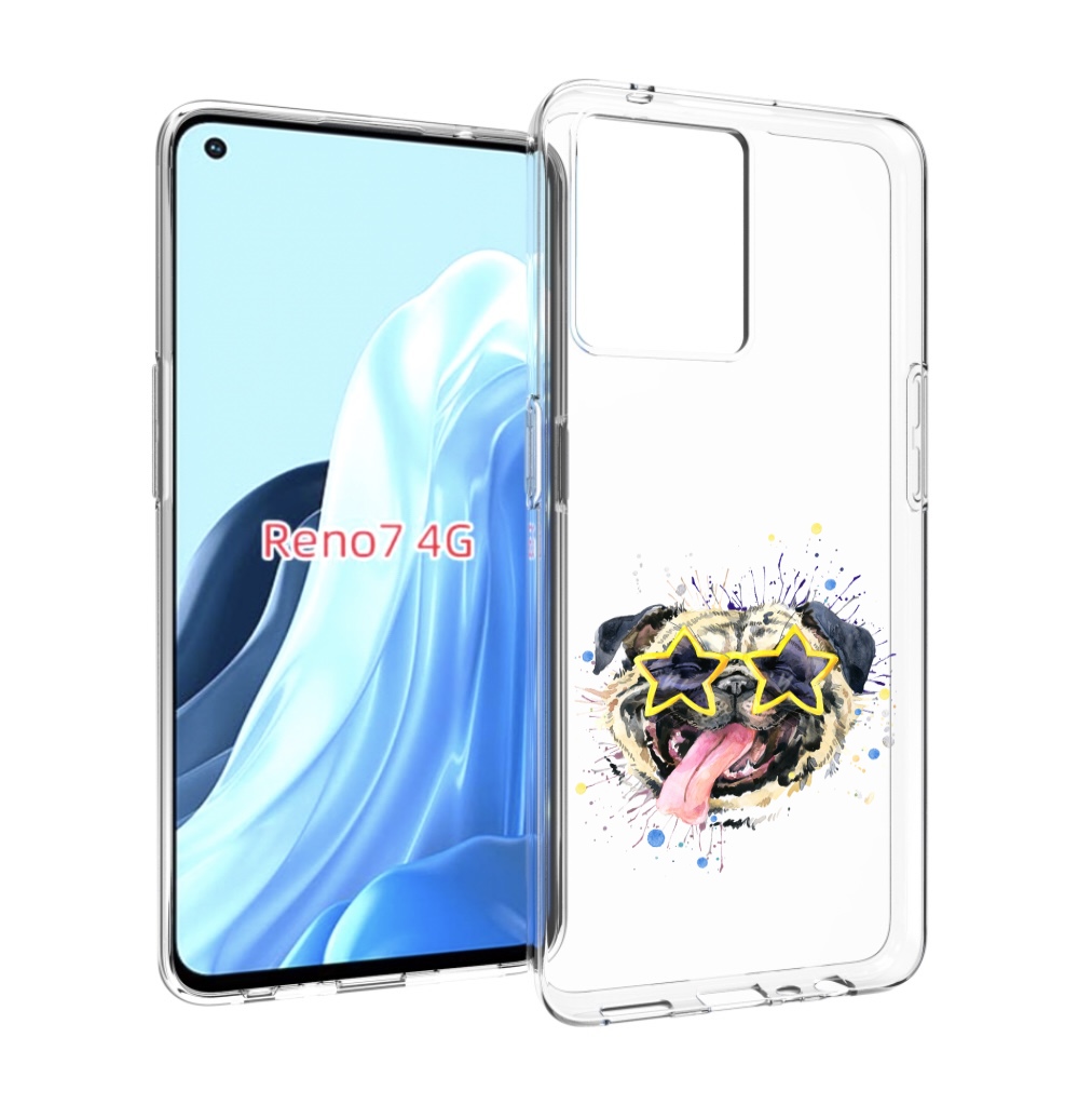 

Чехол MyPads мопс боксер для OPPO RENO 7 4G, Прозрачный, Tocco