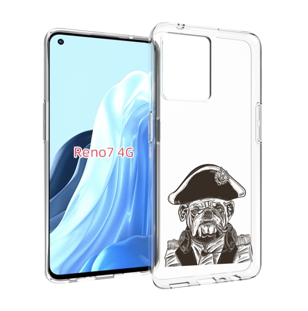 

Чехол MyPads мопс генерал для OPPO RENO 7 4G, Прозрачный, Tocco