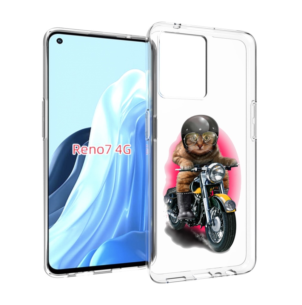 

Чехол MyPads мото-кот для OPPO RENO 7 4G, Прозрачный, Tocco