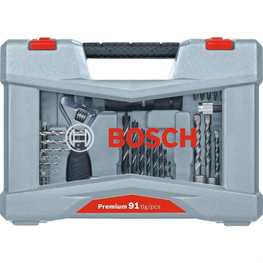 Набор бит Bosch Premium Set-91 91 шт, 2608P00235 зубила для пневмомолотка automaster amp 83302 120 мм круглые насадки набор 4 штуки