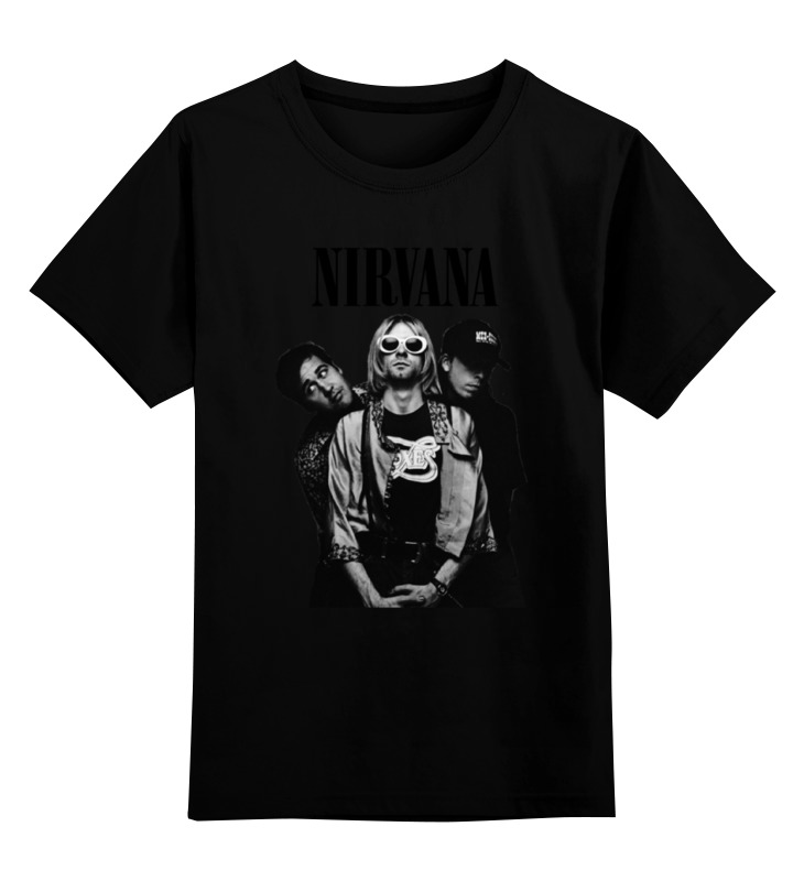 

Футболка детская Printio Nirvana group t-shirt цв. черный р. 140, Nirvana group t-shirt