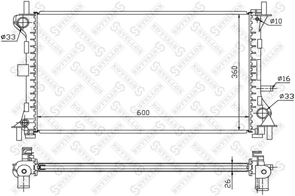 

Радиатор Stellox 1025159Sx