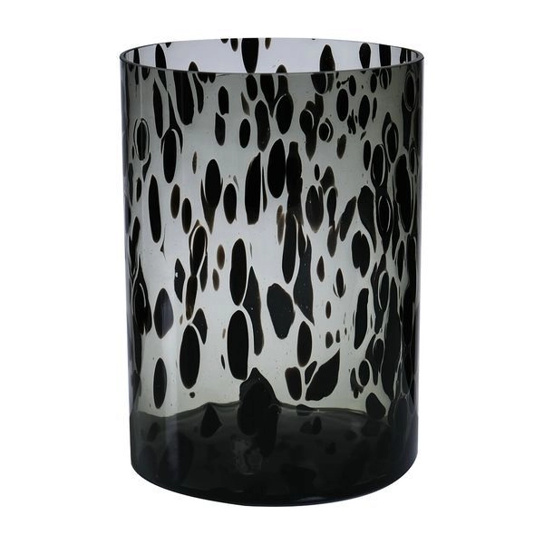 фото Ваза стеклянная hakbijl glass cylinder tiger 30 см черная