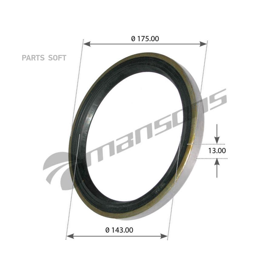 

GR177 сальник ступицы 143x175x13/12 FPM \MB, MAN 1шт