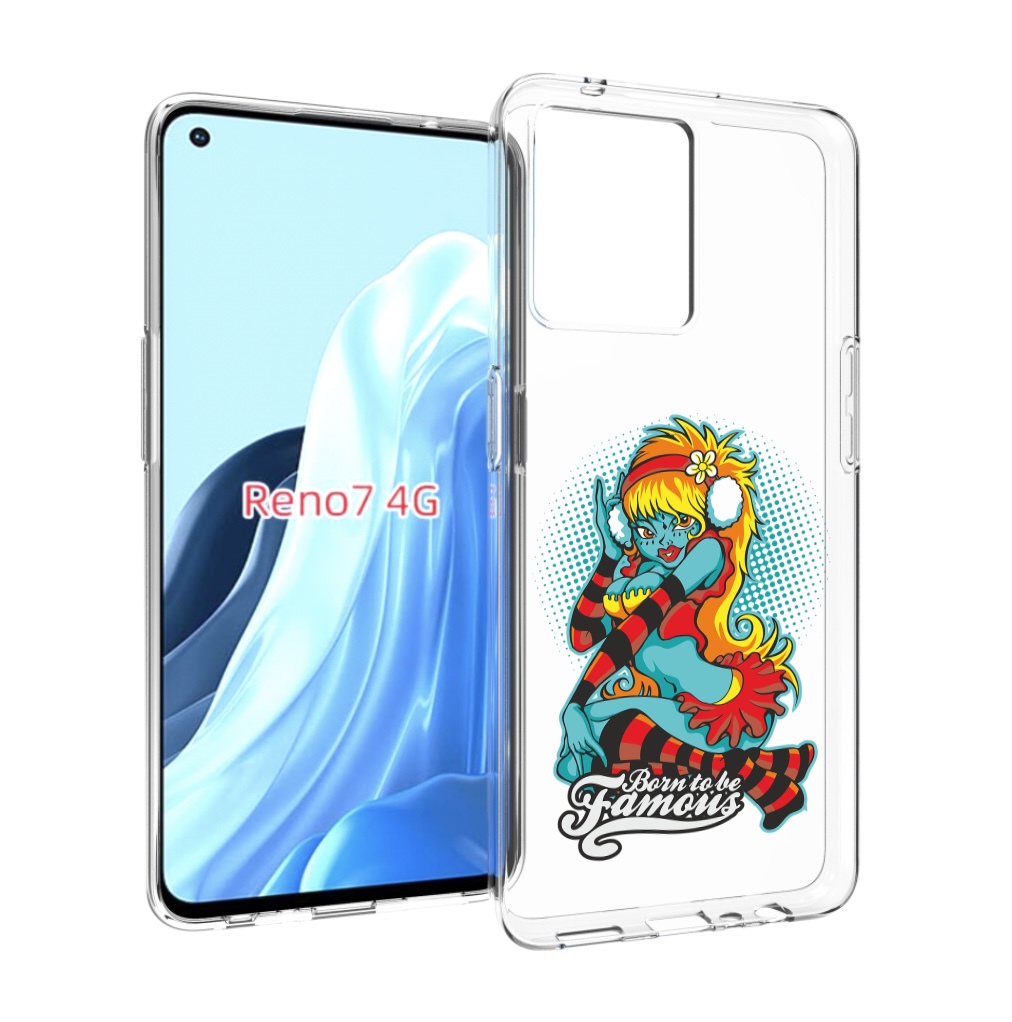 

Чехол MyPads нарисованная девушка в наушниках для OPPO RENO 7 4G, Прозрачный, Tocco