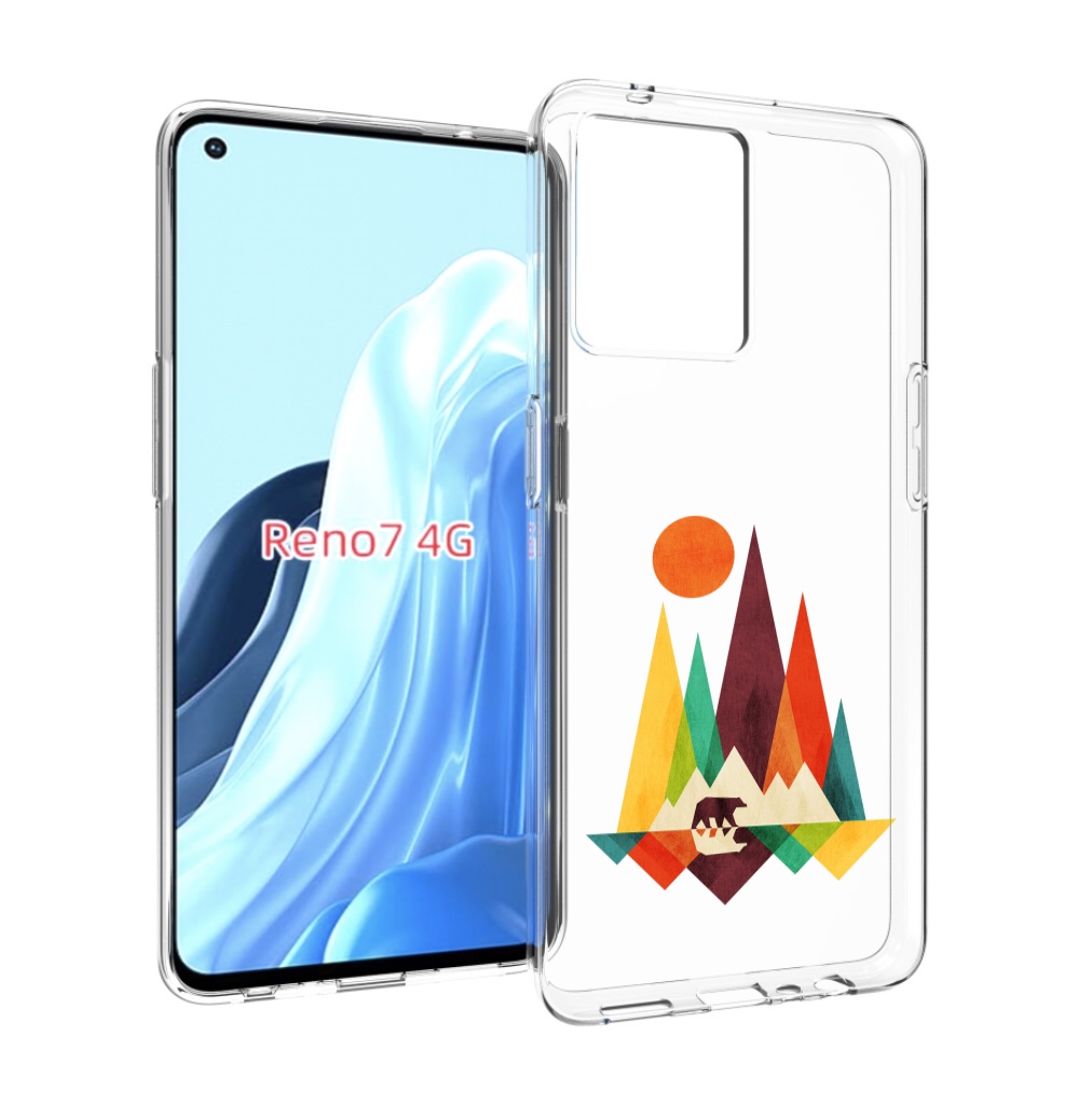 

Чехол MyPads нарисованные горы с медведем для OPPO RENO 7 4G, Прозрачный, Tocco
