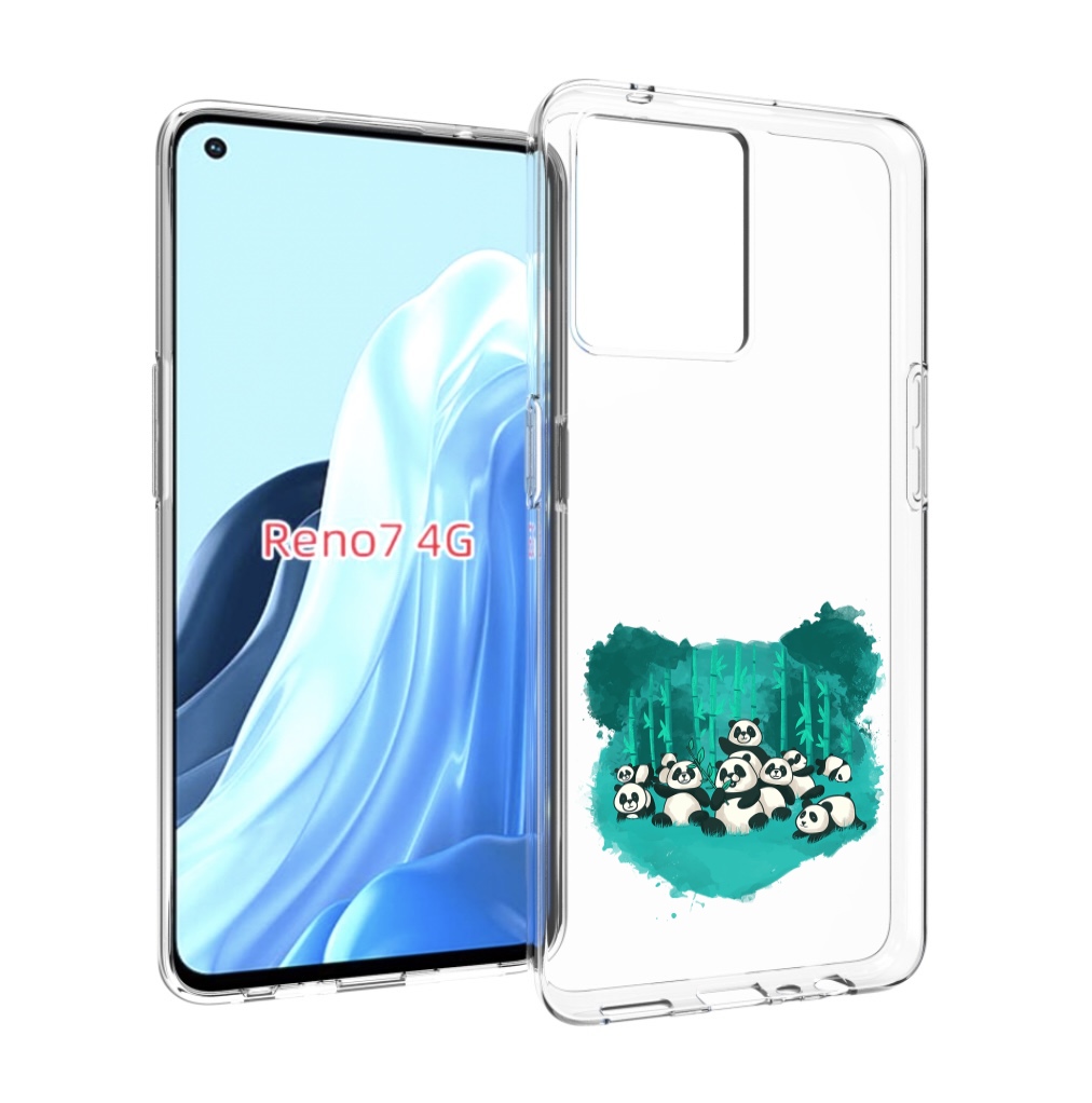 

Чехол MyPads нарисованные панды для OPPO RENO 7 4G, Прозрачный, Tocco