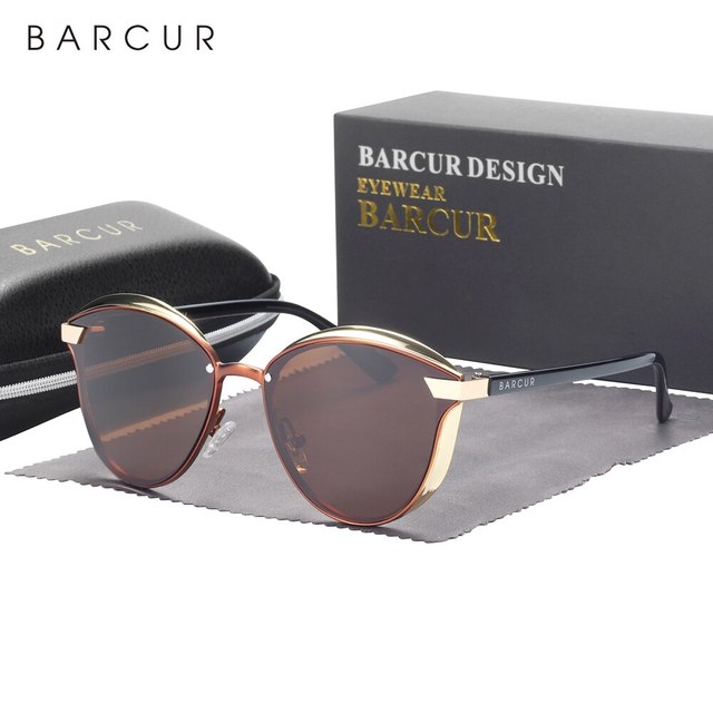 Солнцезащитные очки женские BARCUR EYE WEAR коричневые