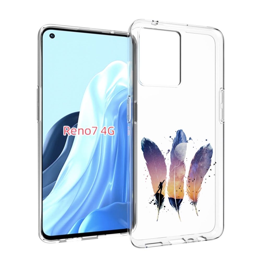 

Чехол MyPads небесные перья для OPPO RENO 7 4G, Прозрачный, Tocco