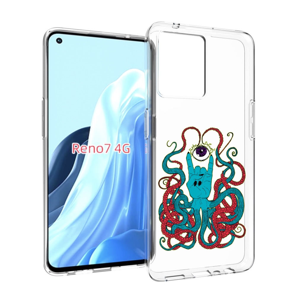 

Чехол MyPads осьминог-рука абстракция для OPPO RENO 7 4G, Прозрачный, Tocco