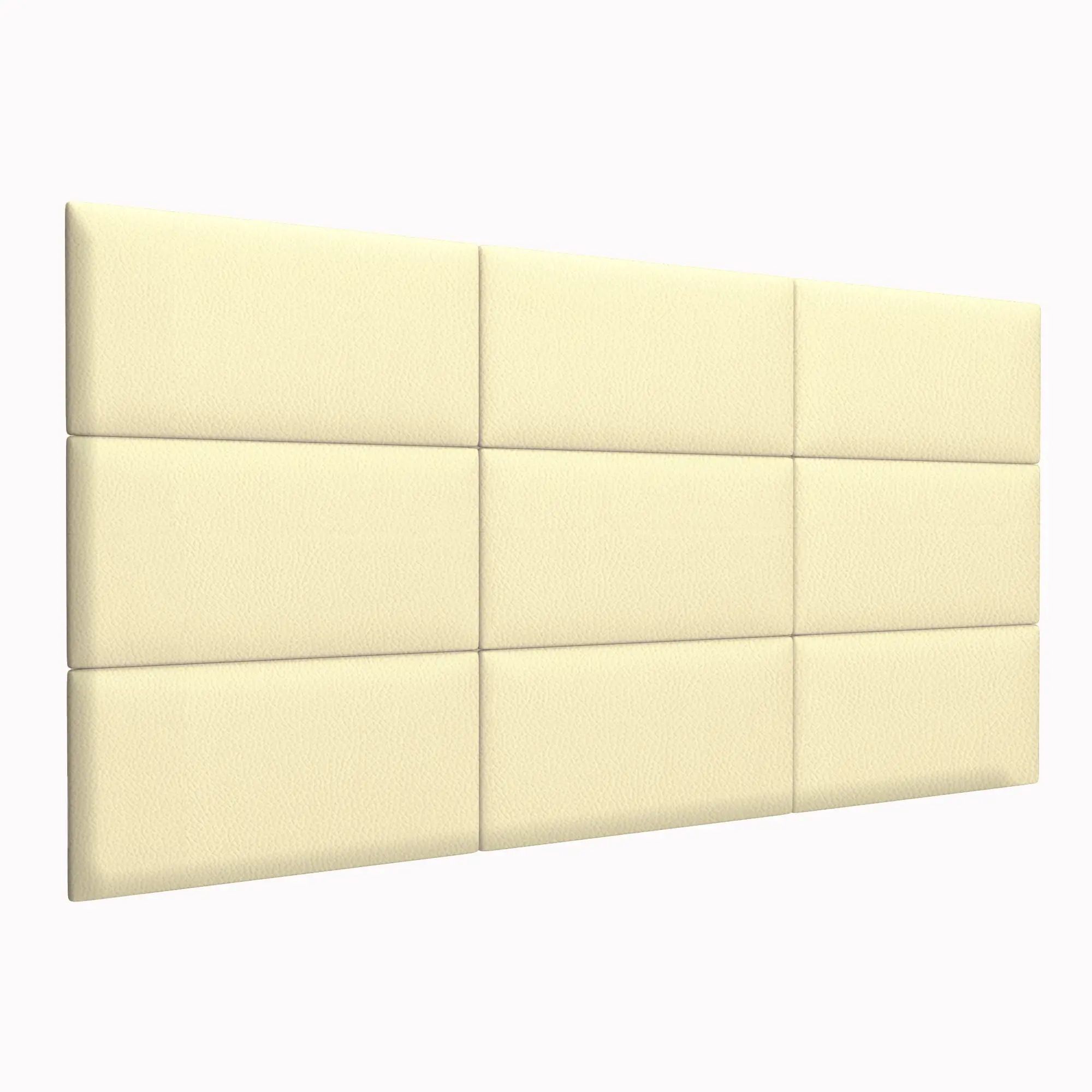 настенная плитка ceramica classic crystal бежевый 30х60 Стеновая панель Eco Leather Vanilla 30х60 см 2 шт.