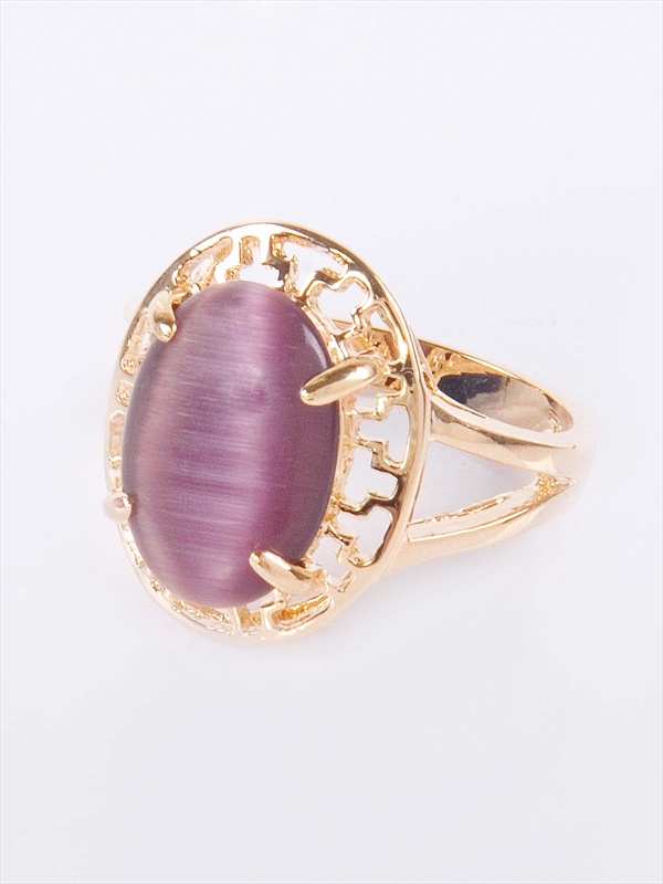 

Кольцо из бижутерного сплава р. 17 Lotus Jewelry 897R-07CA-violet, кошачий глаз, 897R-07CA-violet