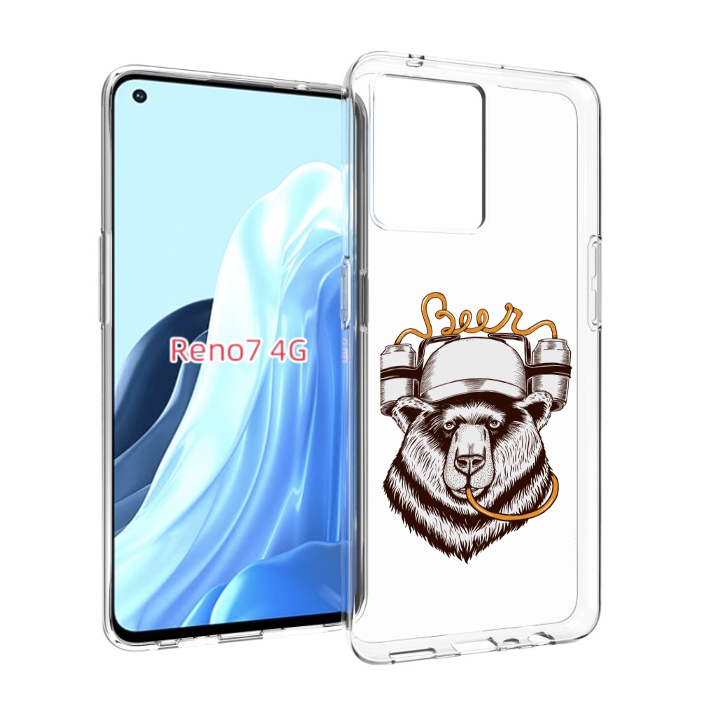 

Чехол MyPads пивной медведь для OPPO RENO 7 4G, Прозрачный, Tocco