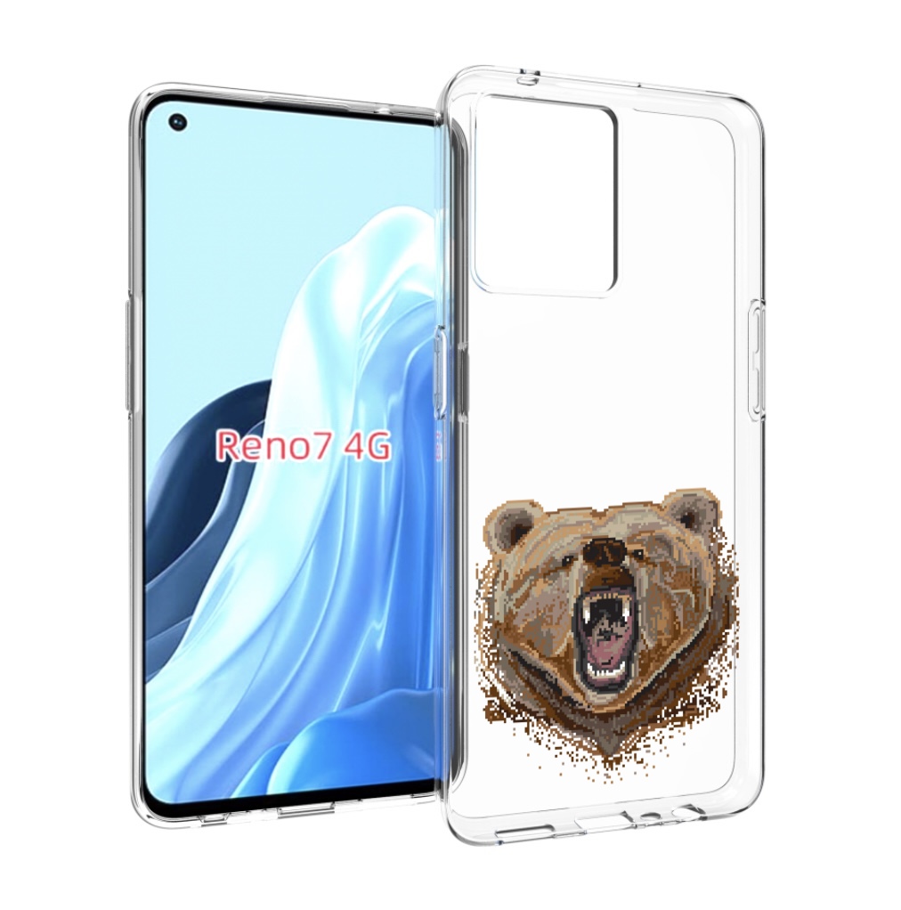 

Чехол MyPads пиксельный медведь для OPPO RENO 7 4G, Прозрачный, Tocco