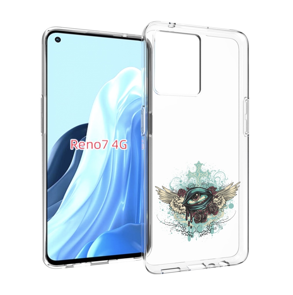 

Чехол MyPads плачущий глаз с крыльями для OPPO RENO 7 4G, Прозрачный, Tocco