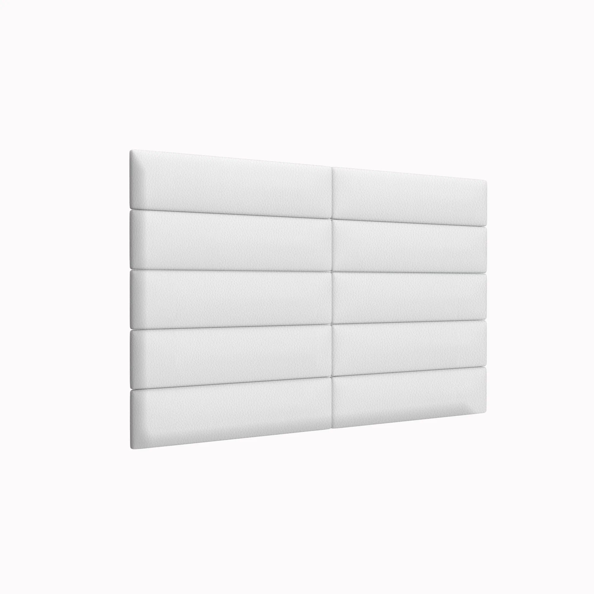 Стеновая панель Eco Leather White 15х60 см 4 шт.