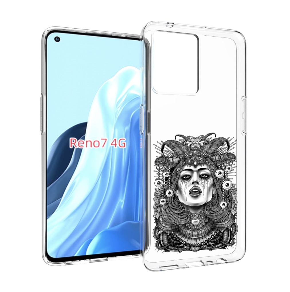 

Чехол MyPads портрет девушки черно белый для OPPO RENO 7 4G, Прозрачный, Tocco