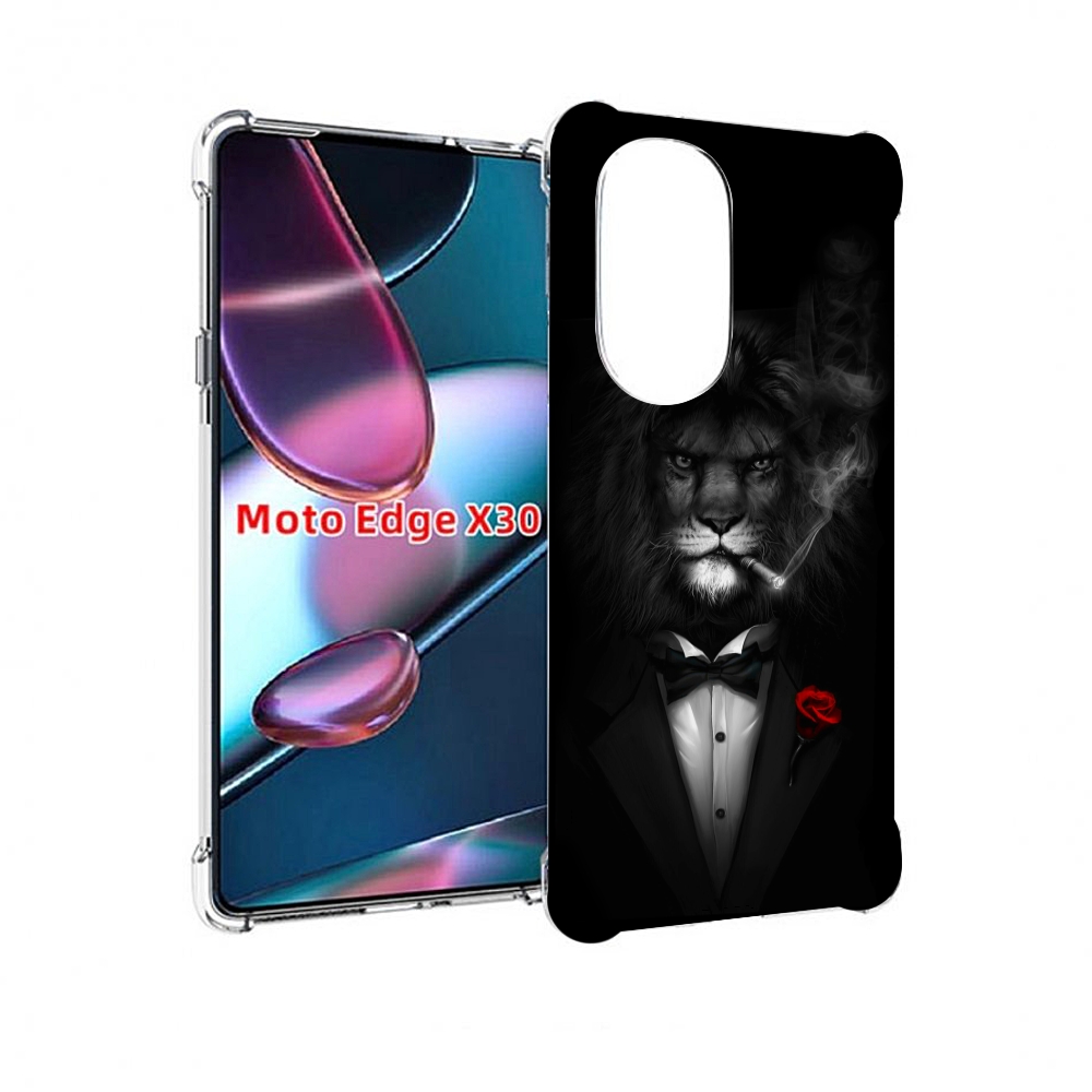 

Чехол MyPads лев-в-темноте-с-сигаретой мужской для Motorola Moto Edge X30, Прозрачный, Tocco