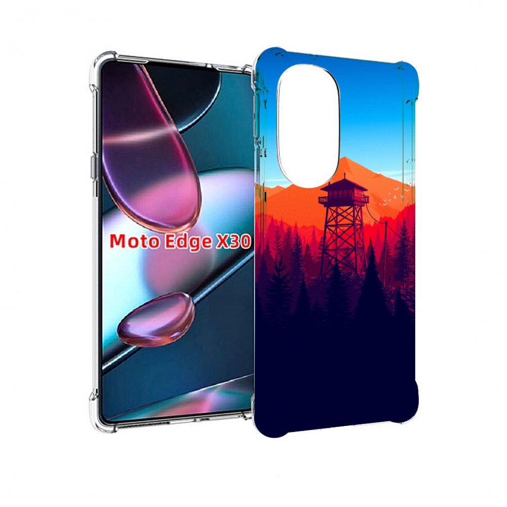 

Чехол MyPads лес с оранжевыми горами для Motorola Moto Edge X30, Прозрачный, Tocco