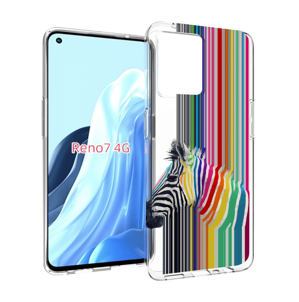 

Чехол MyPads радужная зебра для OPPO RENO 7 4G, Прозрачный, Tocco