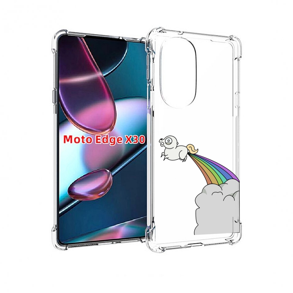 

Чехол MyPads летающее-пони детский для Motorola Moto Edge X30, Прозрачный, Tocco