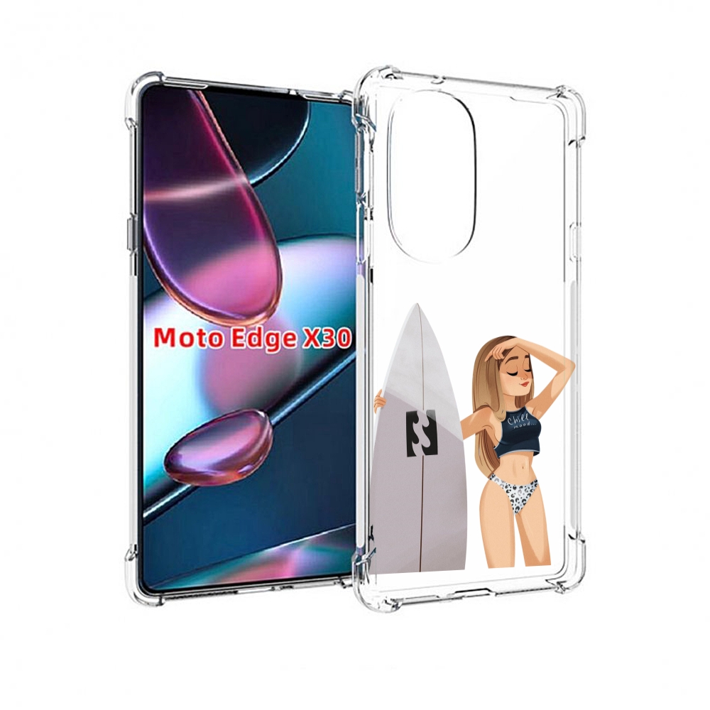 

Чехол MyPads летний-серф для Motorola Moto Edge X30, Прозрачный, Tocco