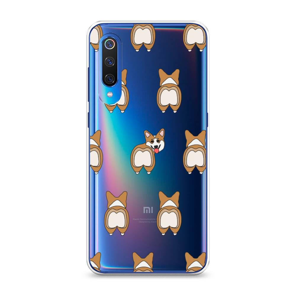 

Чехол Awog на Xiaomi Mi 9 "Милый корги фон", Разноцветный, 34850-2