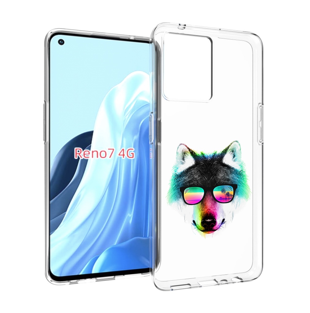 Чехол MyPads радужный волк для OPPO RENO 7 4G Tocco