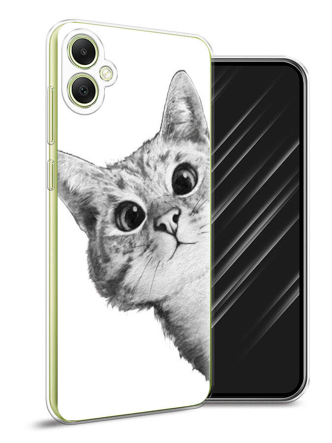 

Чехол Awog на Samsung Galaxy A05 "Кот рисунок черно-белый", Черный, 2108750-1