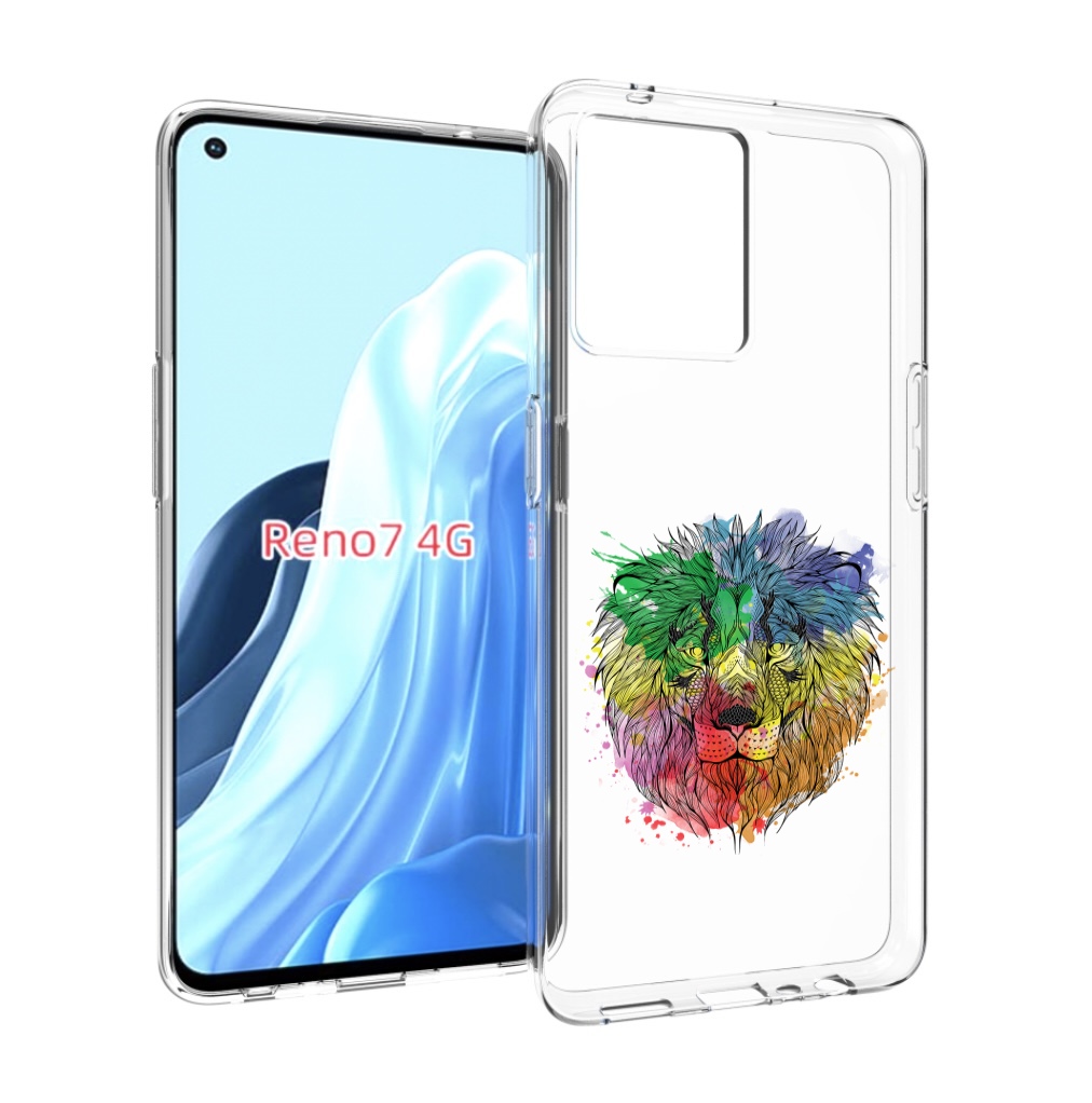 

Чехол MyPads разноцветный гордый лев для OPPO RENO 7 4G, Прозрачный, Tocco
