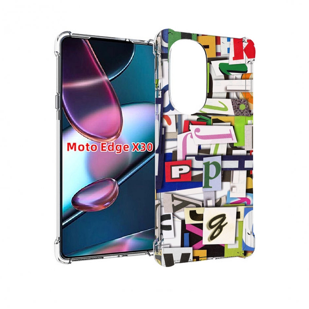 

Чехол MyPads ломанные-буквы для Motorola Moto Edge X30, Прозрачный, Tocco
