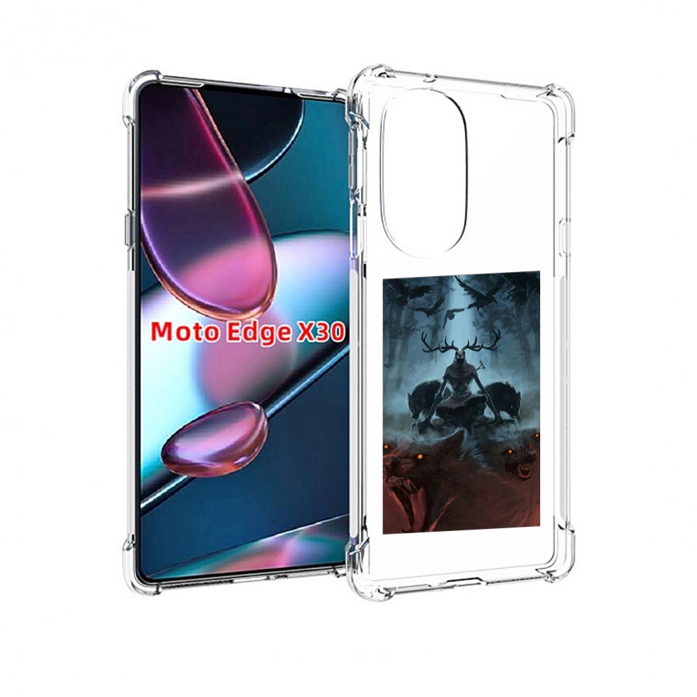 

Чехол MyPads лось демон для Motorola Moto Edge X30, Прозрачный, Tocco