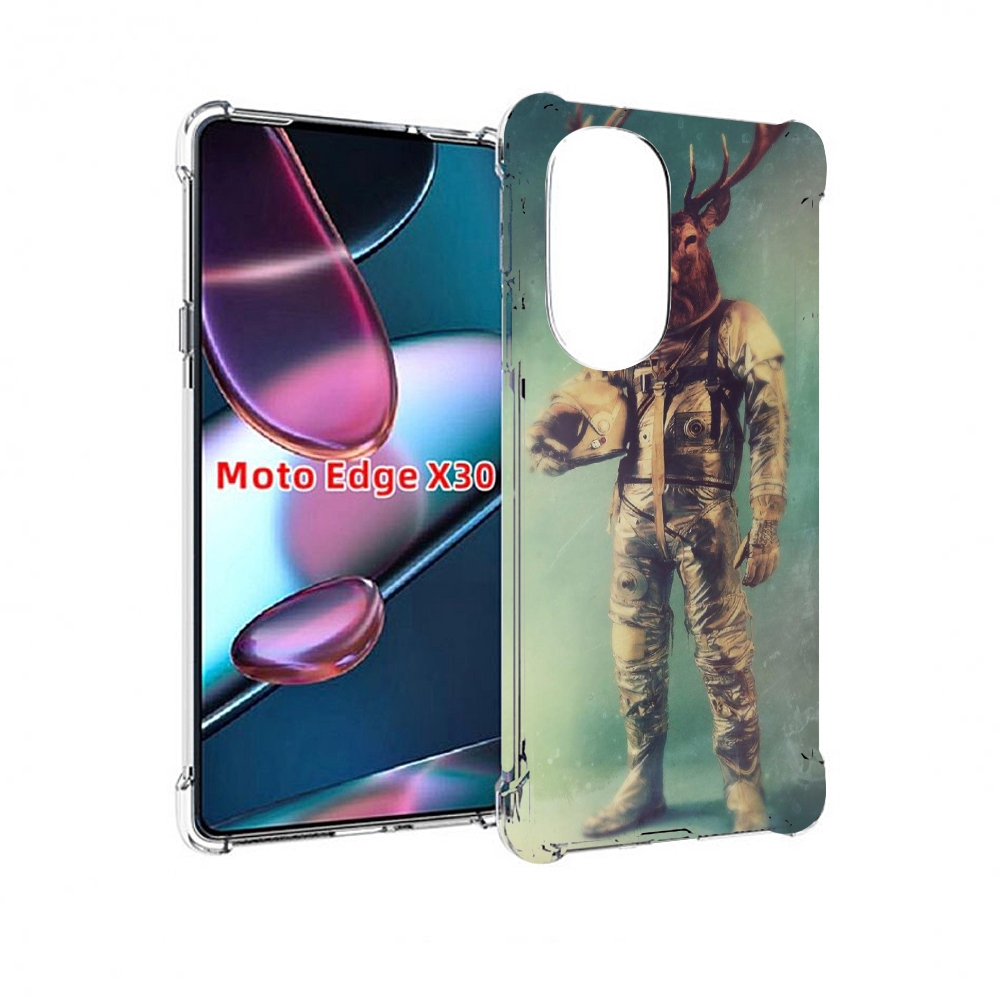 

Чехол MyPads лось космонавт для Motorola Moto Edge X30, Прозрачный, Tocco