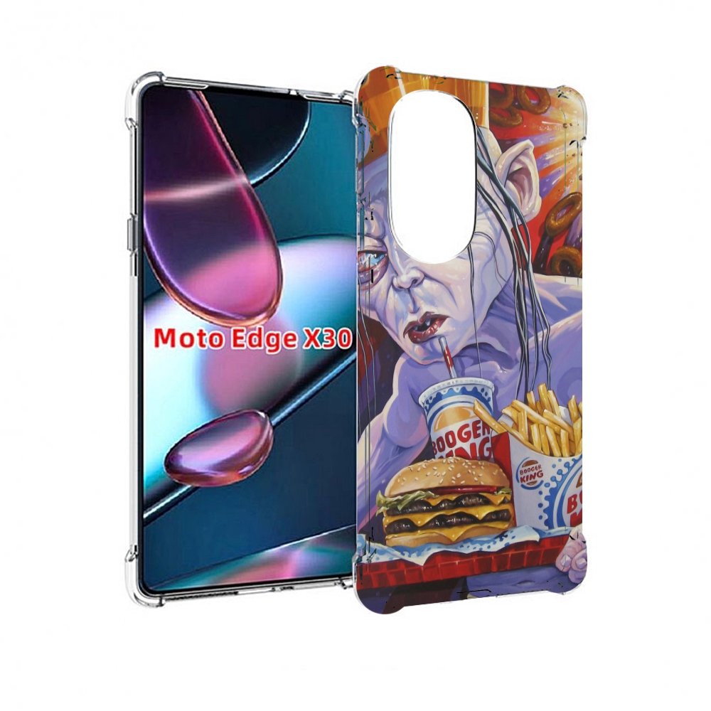 

Чехол MyPads любитель бургер кинга для Motorola Moto Edge X30, Прозрачный, Tocco