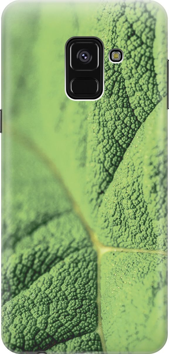 

Чехол на Samsung Galaxy A8+ (2018) с принтом "Лист в макро", Зеленый, 7221