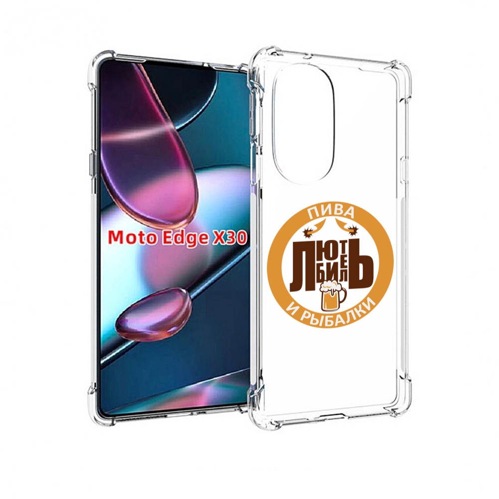 Чехол MyPads любитель-рыбалки мужской для Motorola Moto Edge X30