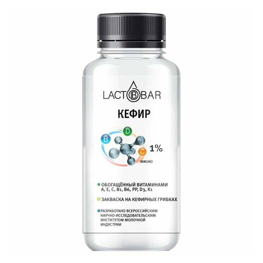 

Кефир Lactobar обогащенный витаминами 1% 330 г