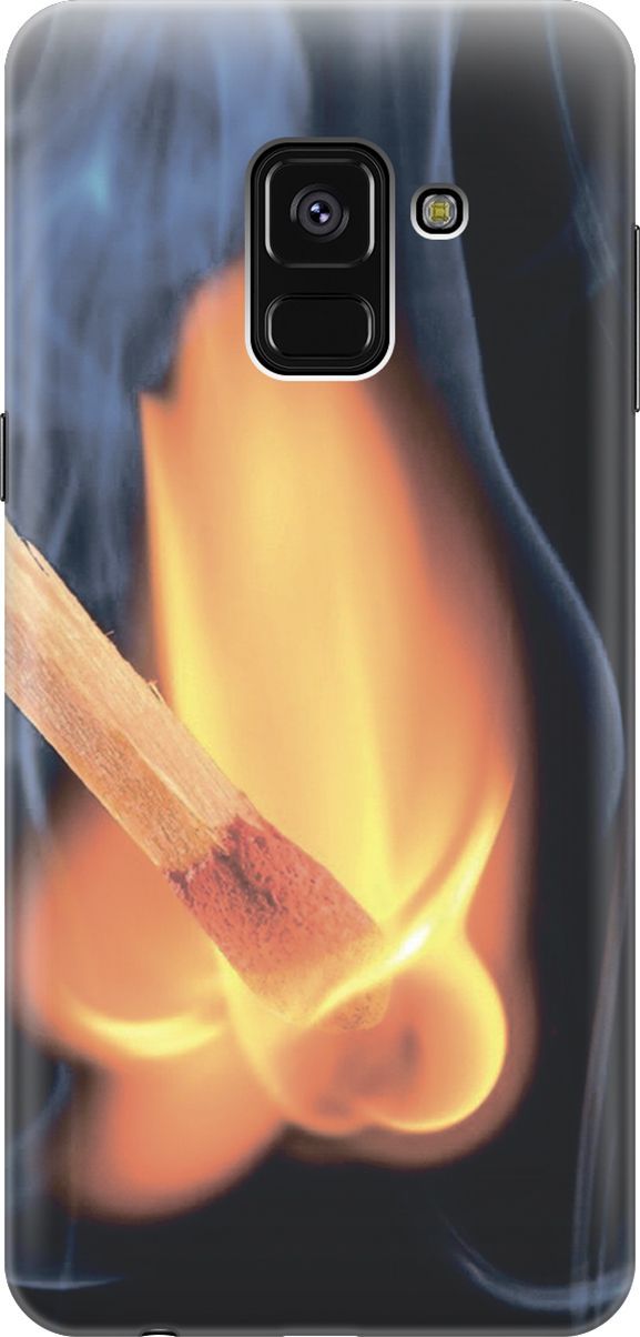 

Чехол на Samsung Galaxy A8+ (2018) с принтом "Горящая спичка", Оранжевый;черный, 4650
