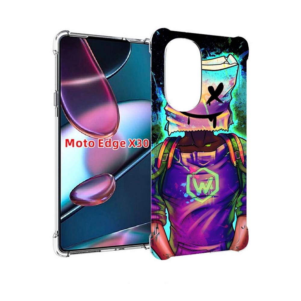 

Чехол MyPads маршмеллоу-глитч для Motorola Moto Edge X30, Прозрачный, Tocco