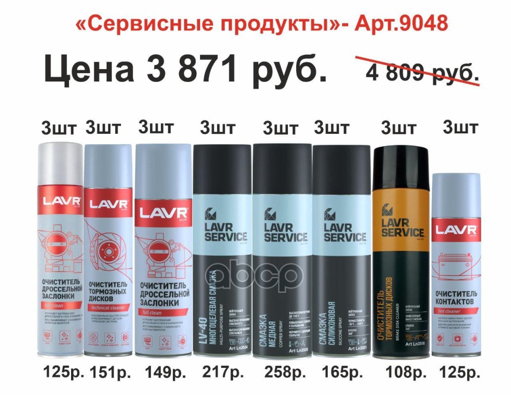 

Набор #8 Сервисные Наборы 9048 LAVR арт. 9048