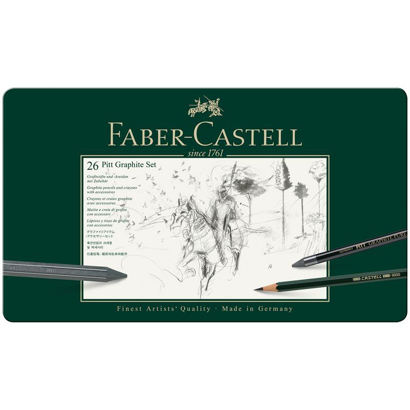 Набор карандашей чернографитных Faber-Castell Pitt Graphite 26 предметов заточен 11029₽