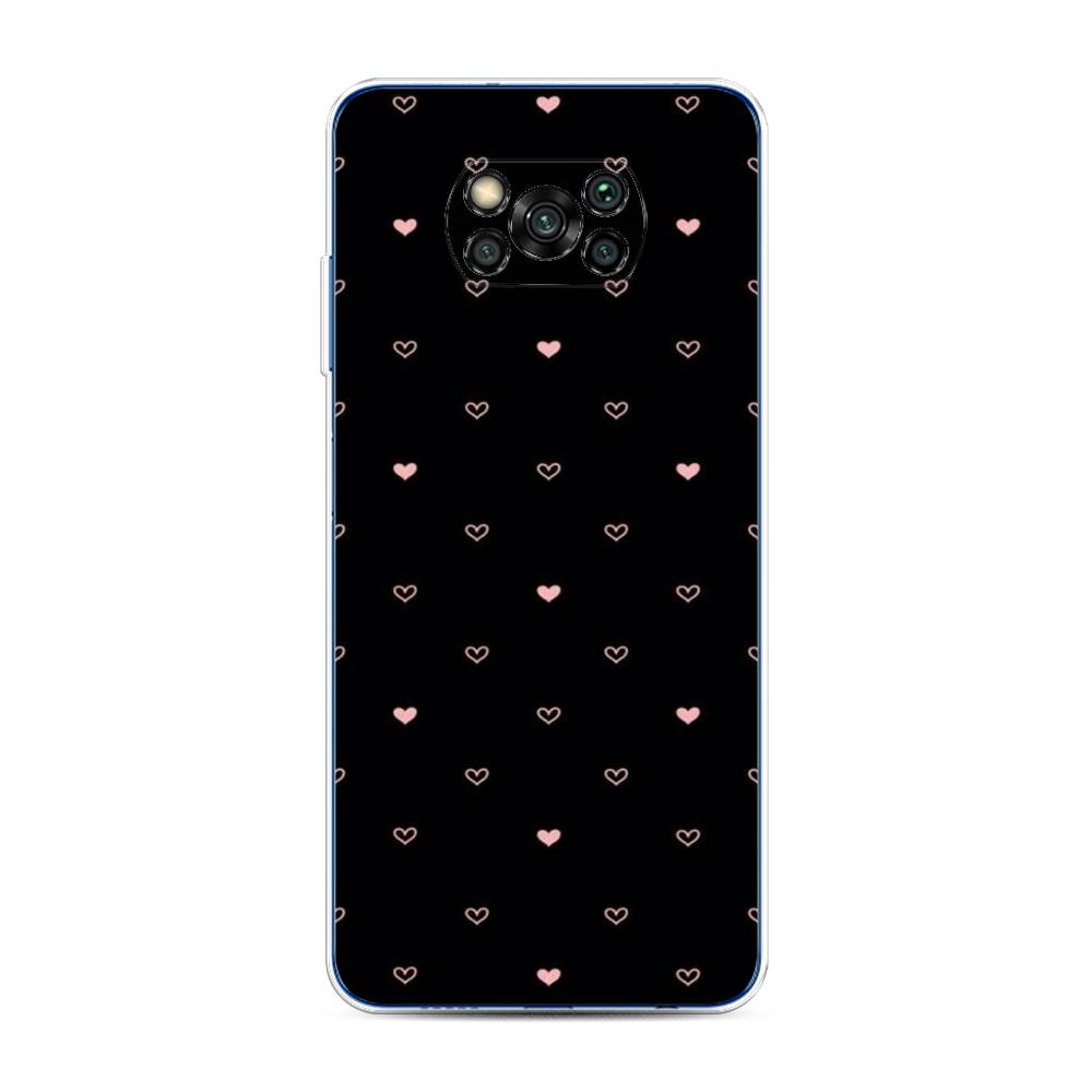 

Чехол Awog на Poco X3/X3 Pro "Черный фон и сердечки", Разноцветный, 39250-3