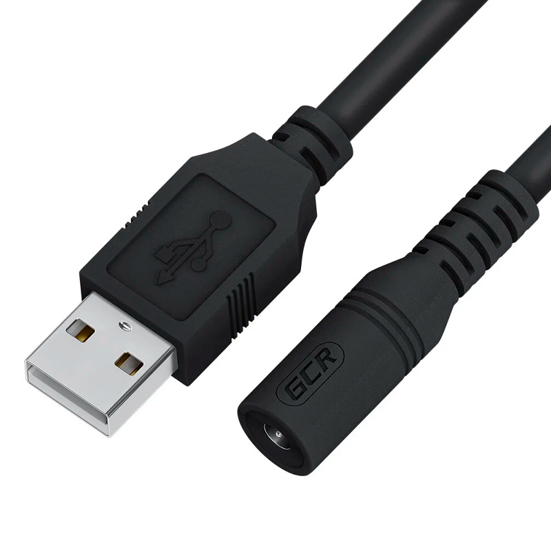

Переходник NoBrand USB AM - DC Jack 3.5 вилка-розетка 1м черный