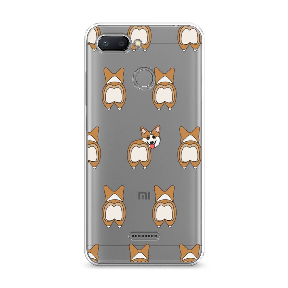 

Чехол Awog на Xiaomi Redmi 6 "Милый корги фон", Разноцветный, 33850-2